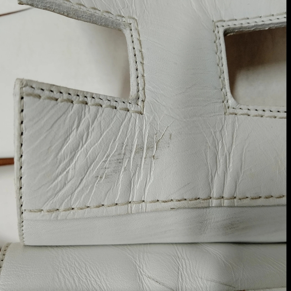 Hermes White Slide Sandals - Picture 8 of 14